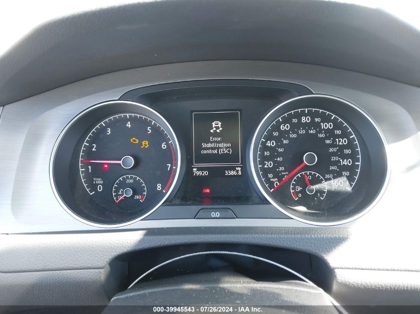 2015 Volkswagen Golf Tsi Se 4-Door VIN: 3VW217AU8FM011394 Lot: 39945543