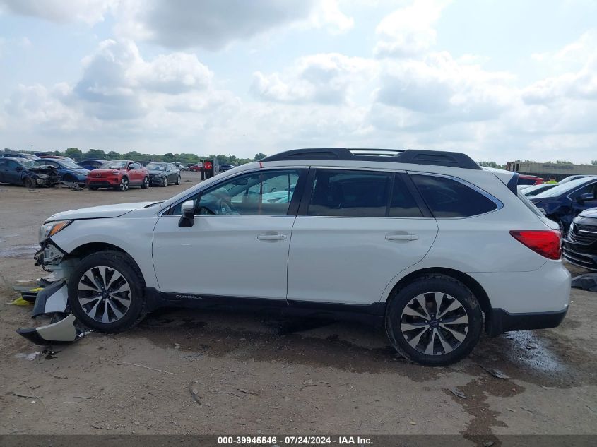 2016 Subaru Outback 2.5I Limited VIN: 4S4BSBNC7G3205739 Lot: 39945546