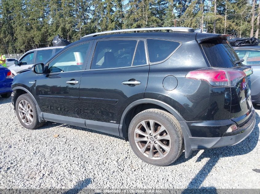 2016 Toyota Rav4 Hybrid Limited VIN: JTMDJREV4GD016700 Lot: 39945589