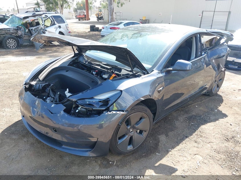 VIN 5YJ3E1EB9NF192753 2022 TESLA MODEL 3