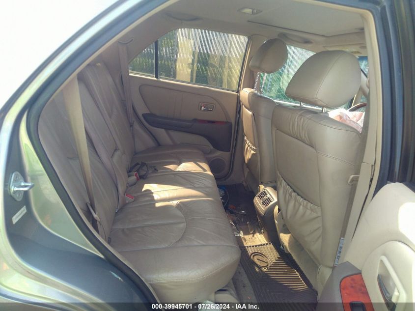 2002 Lexus Rx 300 VIN: JTJHF10U020265902 Lot: 39945701