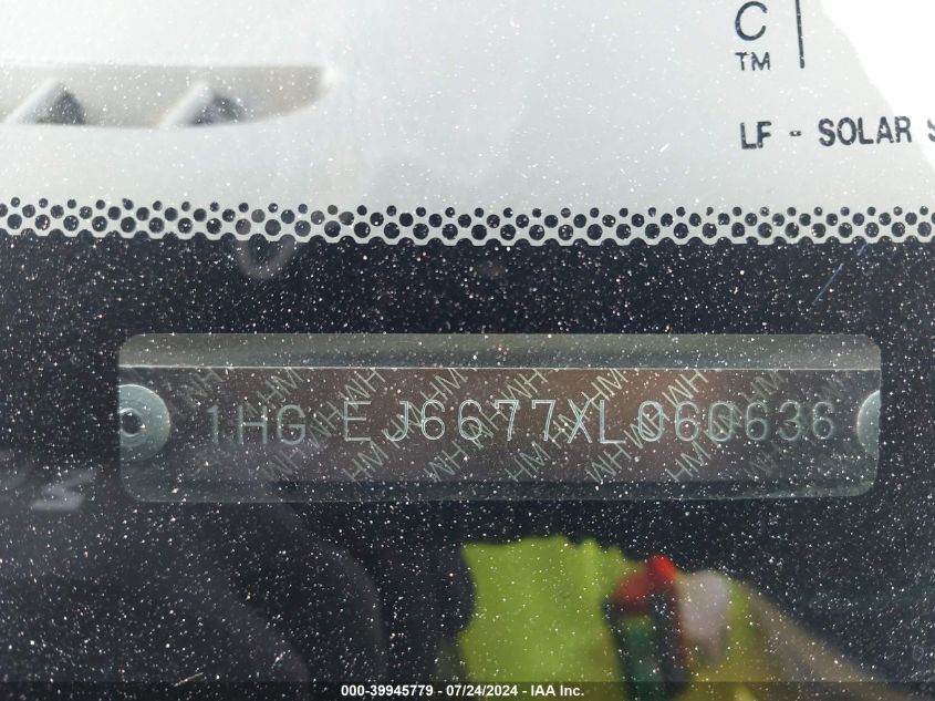 1999 Honda Civic Lx VIN: 1HGEJ6677XL060636 Lot: 39945779