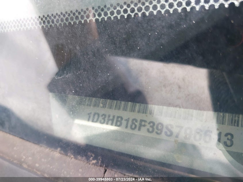 2009 Dodge Ram 1500 Slt/Sport/Trx VIN: 1D3HB18P39S796613 Lot: 39945803