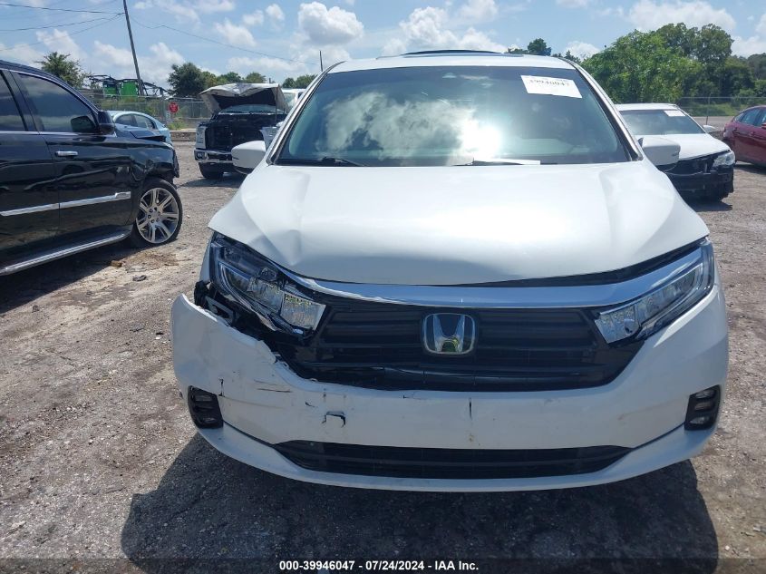 2022 Honda Odyssey Ex-L VIN: 5FNRL6H7XNB037486 Lot: 39946047