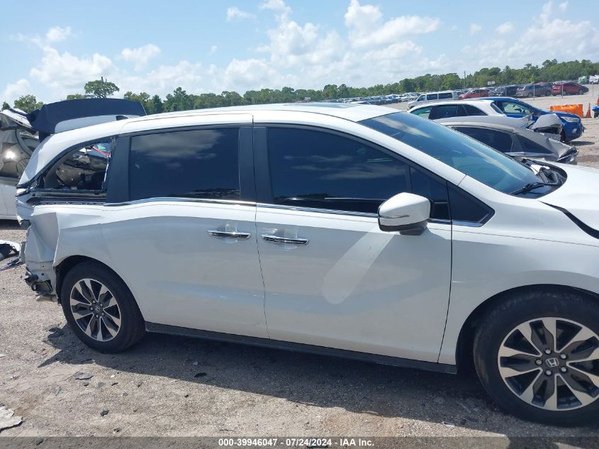 2022 Honda Odyssey Ex-L VIN: 5FNRL6H7XNB037486 Lot: 39946047