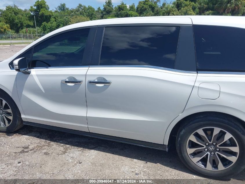 2022 Honda Odyssey Ex-L VIN: 5FNRL6H7XNB037486 Lot: 39946047