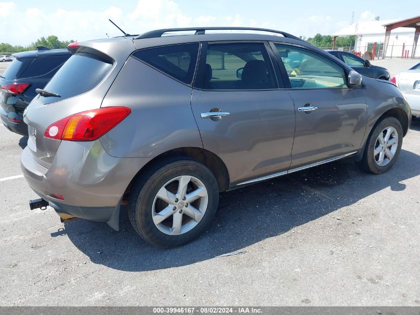 2009 Nissan Murano S VIN: JN8AZ18U69W006942 Lot: 39946167