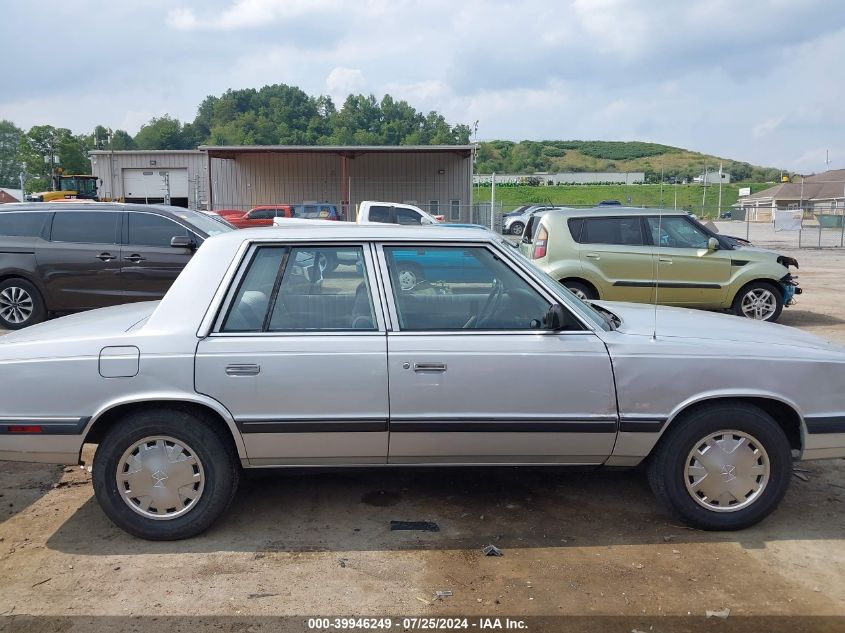 1988 Dodge Aries Le VIN: 1B3BD46K0JF242901 Lot: 39946249