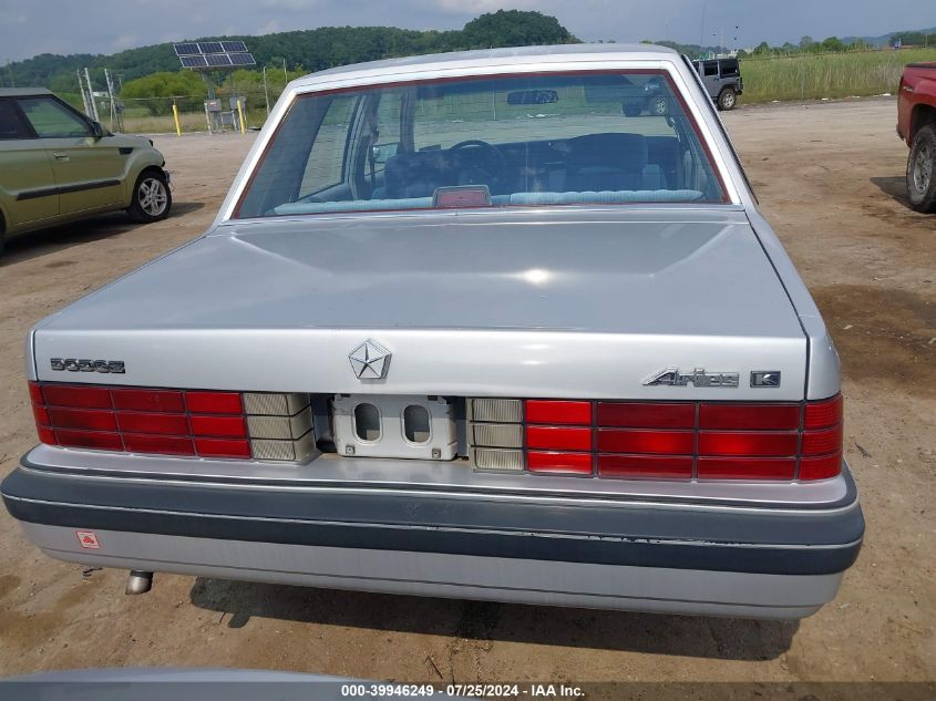 1988 Dodge Aries Le VIN: 1B3BD46K0JF242901 Lot: 39946249