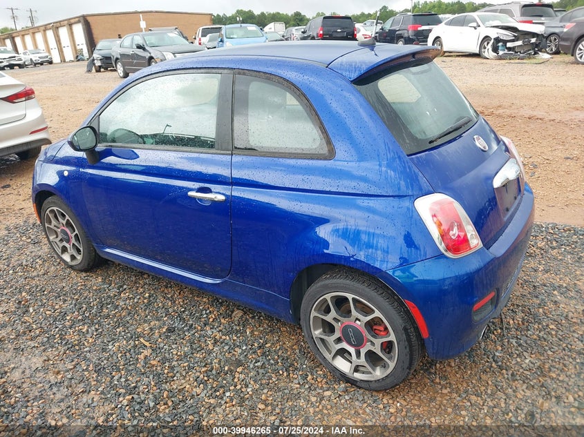 2012 Fiat 500 Sport VIN: 3C3CFFBR2CT365382 Lot: 39946265