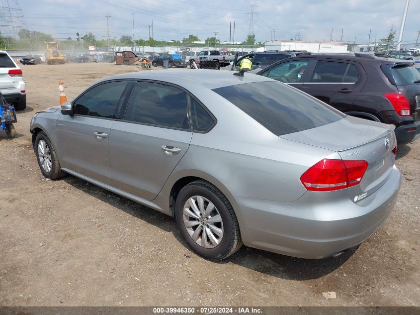 2013 Volkswagen Passat S VIN: 1VWAH7A35DC143509 Lot: 39946350