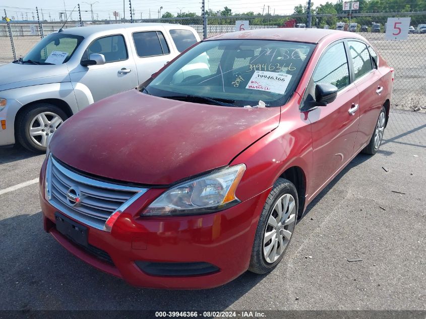 2014 Nissan Sentra Sv VIN: 3N1AB7AP7EY319074 Lot: 39946366