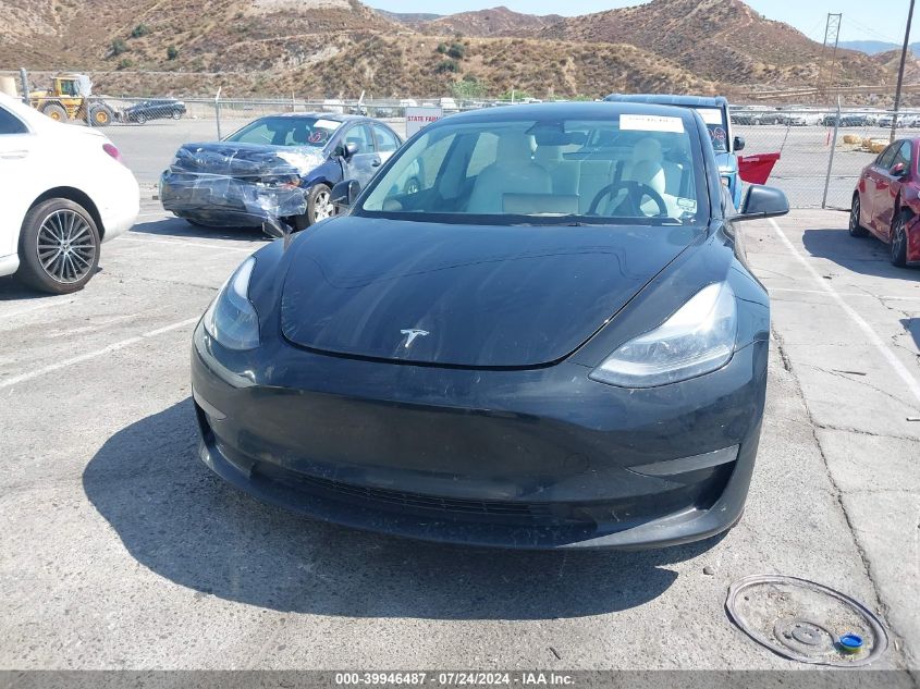 2022 Tesla Model 3 Rear-Wheel Drive VIN: 5YJ3E1EA8NF373933 Lot: 39946487