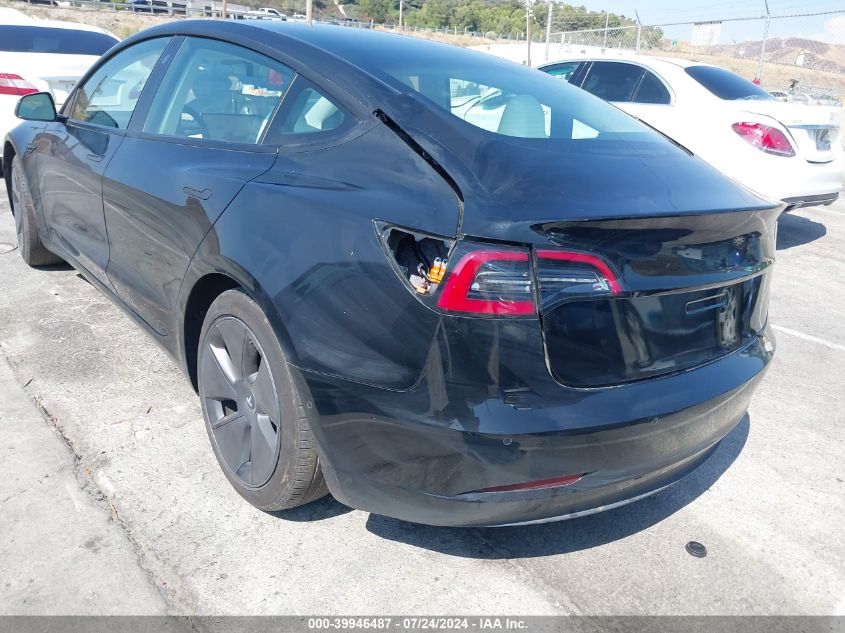 2022 Tesla Model 3 Rear-Wheel Drive VIN: 5YJ3E1EA8NF373933 Lot: 39946487