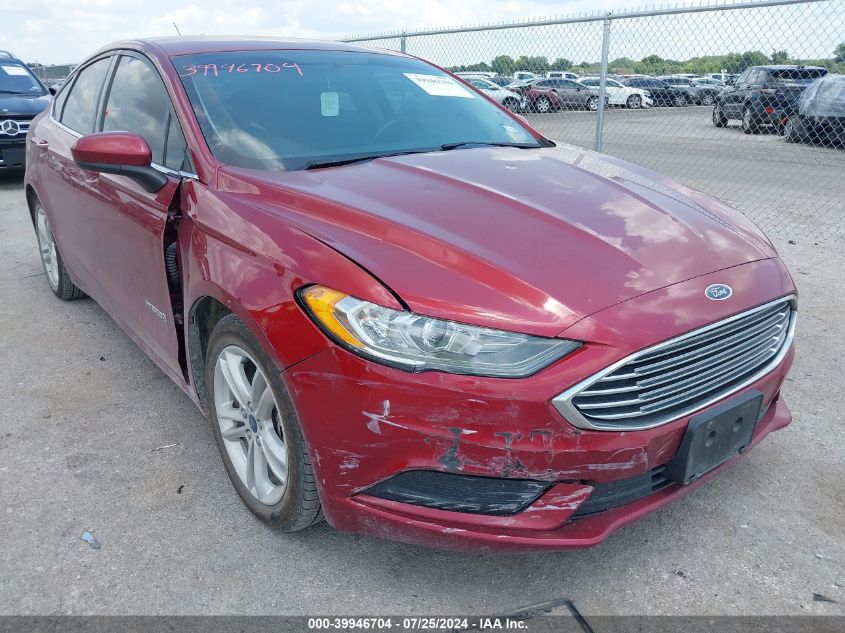 2018 Ford Fusion Hybrid Se VIN: 3FA6P0LU6JR141473 Lot: 39946704