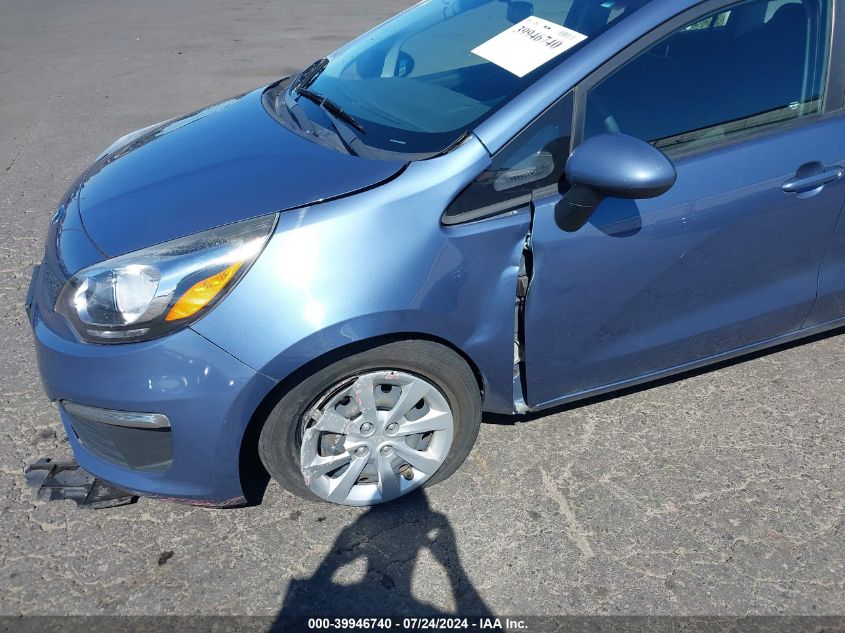 2016 Kia Rio Lx VIN: KNADM4A30G6669878 Lot: 39946740