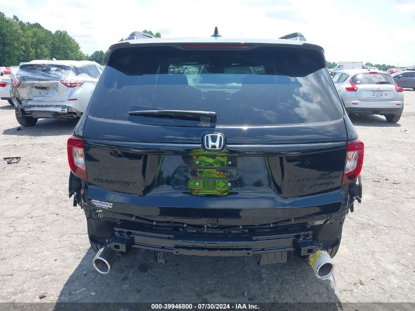 2024 Honda Passport Awd Black VIN: 5FNYF8H84RB001175 Lot: 39946800