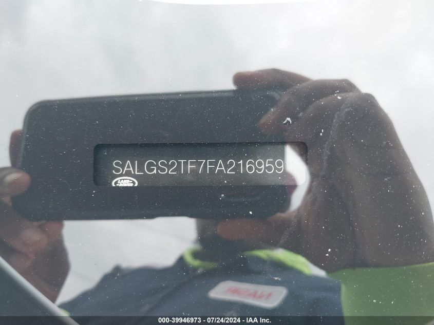 2015 Land Rover Range Rover 5.0L V8 Supercharged VIN: SALGS2TF7FA216959 Lot: 39946973