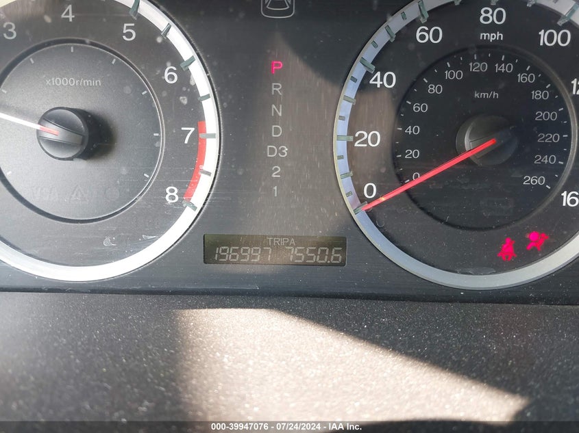 2009 Honda Accord 2.4 Lx VIN: 1HGCP26349A180596 Lot: 39947076