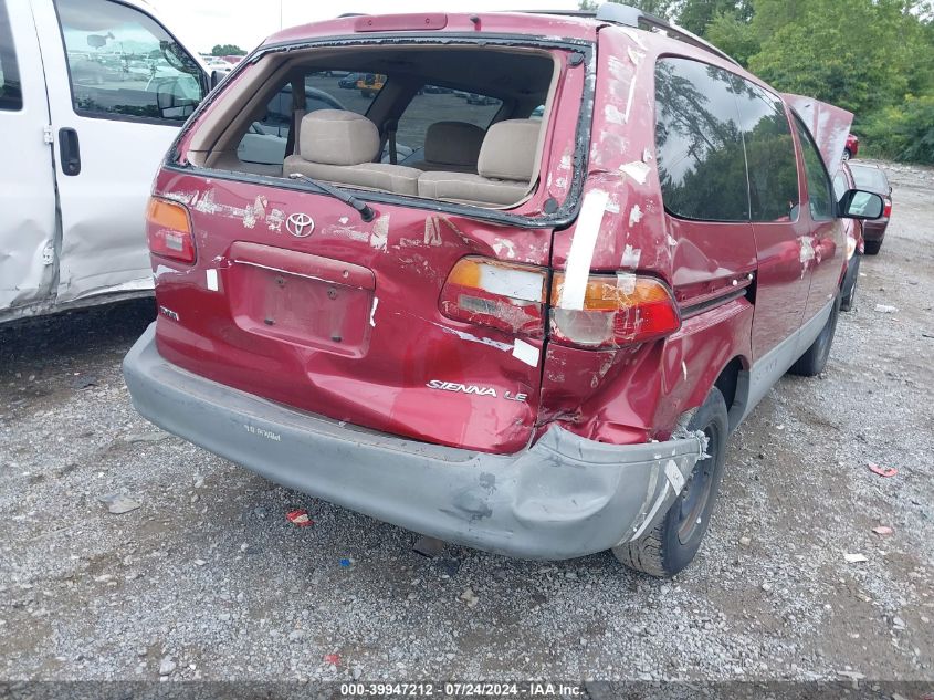 2000 Toyota Sienna Le VIN: 4T3ZF13C7YU308226 Lot: 39947212