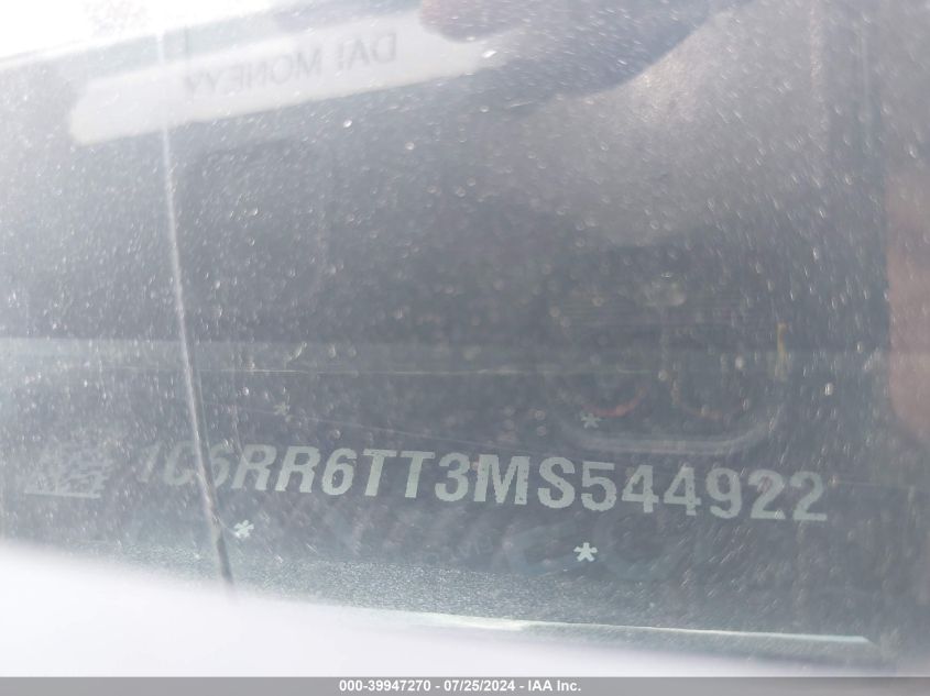 2021 Ram 1500 Classic Slt VIN: 1C6RR6TT3MS544922 Lot: 39947270