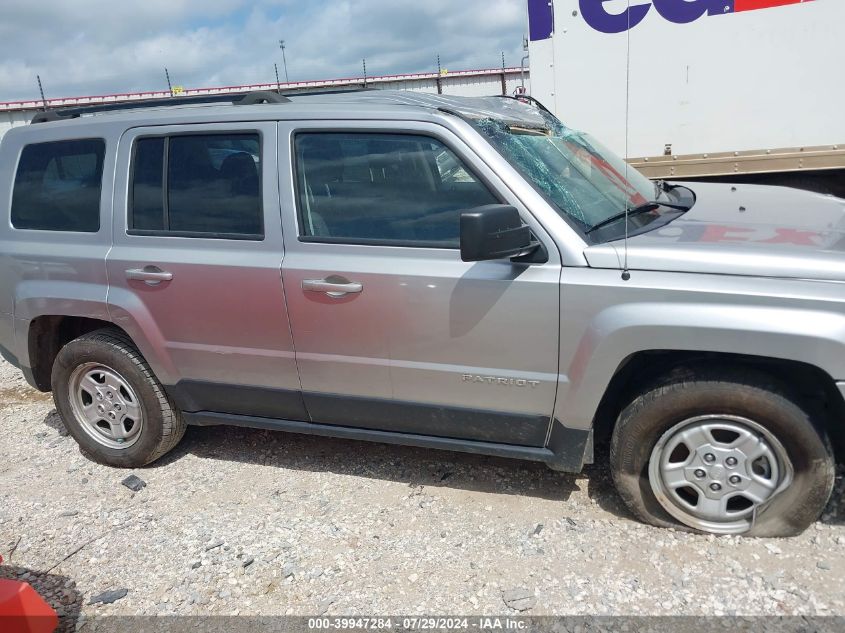 2017 Jeep Patriot Sport Fwd VIN: 1C4NJPBB9HD103805 Lot: 39947284