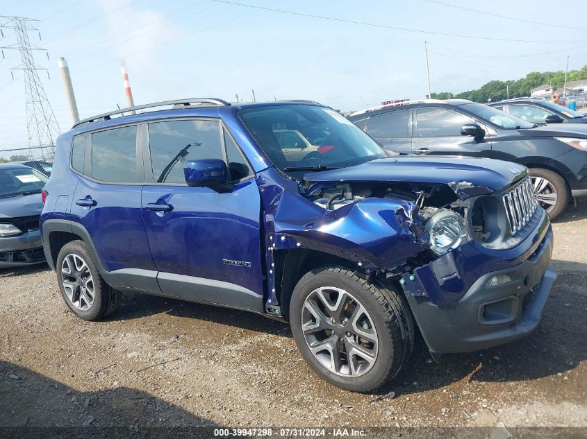 2017 Jeep Renegade Latitude 4X4 VIN: ZACCJBBB8HPG58997 Lot: 39947298