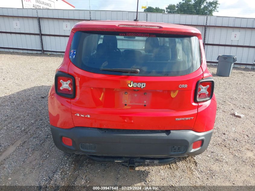 2016 Jeep Renegade Sport VIN: ZACCJBAW0GPE06955 Lot: 39947548