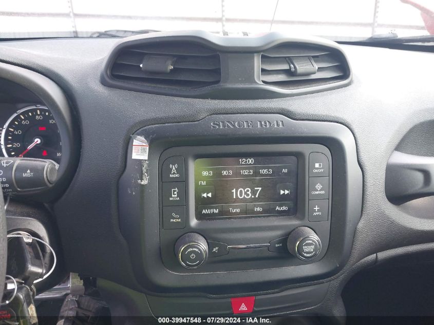 2016 Jeep Renegade Sport VIN: ZACCJBAW0GPE06955 Lot: 39947548