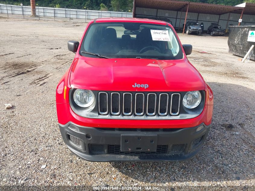 2016 Jeep Renegade Sport VIN: ZACCJBAW0GPE06955 Lot: 39947548