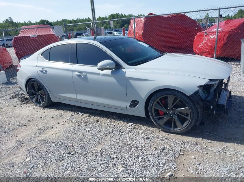 2022 Genesis G70 3.3T Awd VIN: KMTG54TE5NU096837 Lot: 39947560