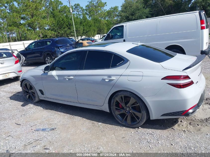 2022 Genesis G70 3.3T Awd VIN: KMTG54TE5NU096837 Lot: 39947560