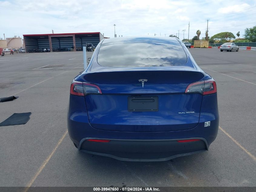 2023 Tesla Model Y Awd/Long Range Dual Motor All-Wheel Drive VIN: 7SAYGDEE7PA120562 Lot: 39947650