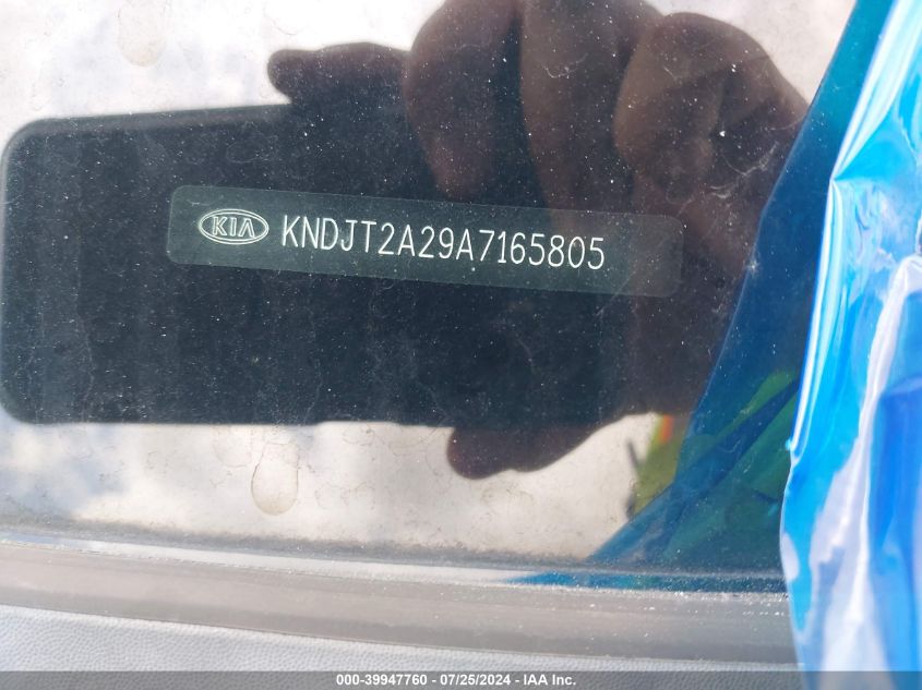 2010 Kia Soul +/!/Sport VIN: KNDJT2A29A7165805 Lot: 39947760