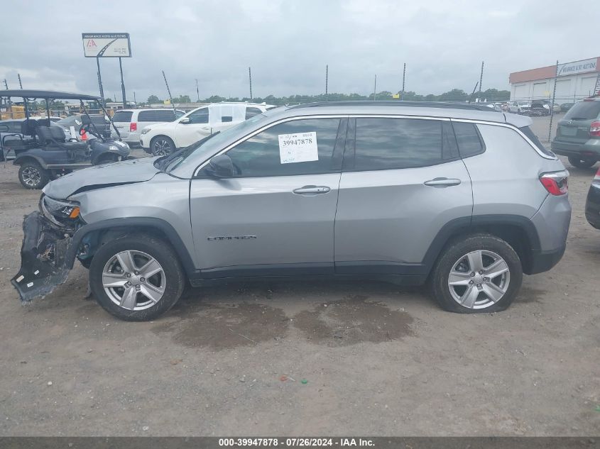 2022 Jeep Compass Latitude 4X4 VIN: 3C4NJDBBXNT222287 Lot: 39947878