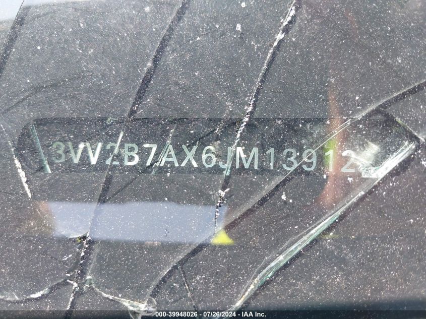 2018 Volkswagen Tiguan 2.0T Se/2.0T Sel VIN: 3VV2B7AX6JM139122 Lot: 39948026