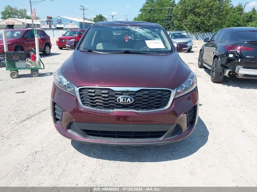 2019 Kia Sorento 2.4L Lx VIN: 5XYPG4A39KG562891 Lot: 39948082