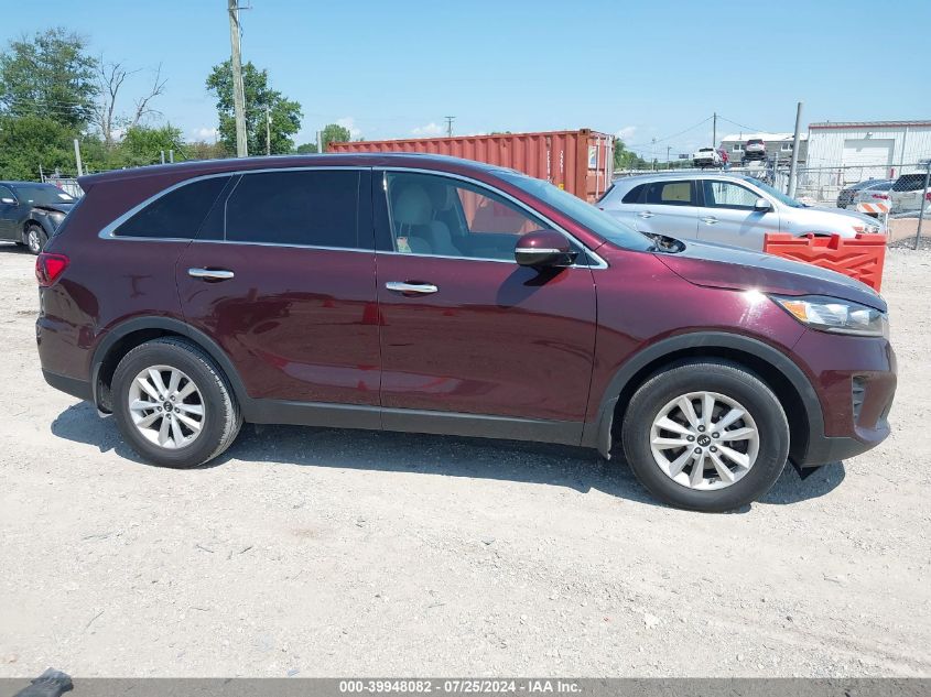 2019 Kia Sorento 2.4L Lx VIN: 5XYPG4A39KG562891 Lot: 39948082