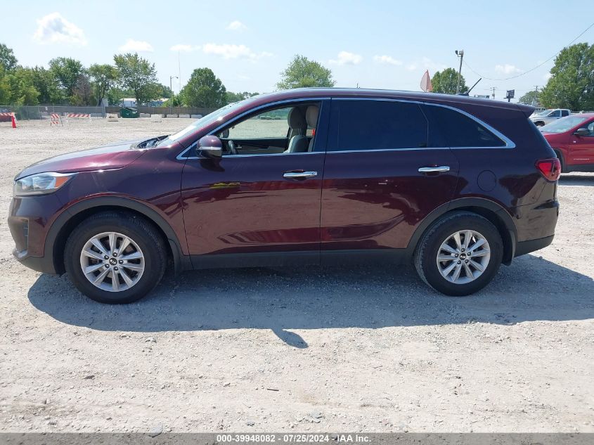 2019 Kia Sorento 2.4L Lx VIN: 5XYPG4A39KG562891 Lot: 39948082