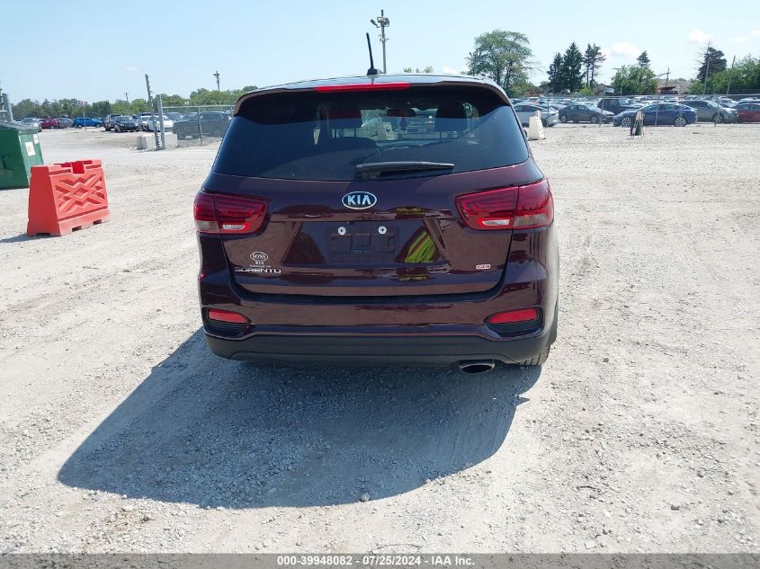 2019 Kia Sorento 2.4L Lx VIN: 5XYPG4A39KG562891 Lot: 39948082