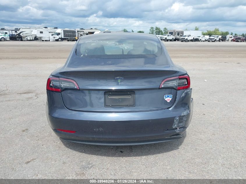 2021 Tesla Model 3 Standard Range Plus Rear-Wheel Drive VIN: 5YJ3E1EA1MF922693 Lot: 39948206