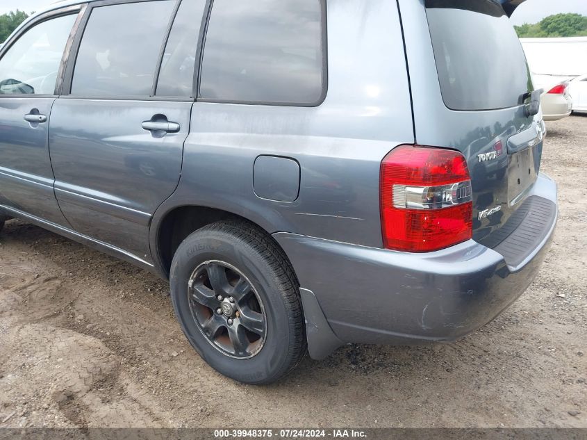 2006 Toyota Highlander VIN: JTEEP21A260142679 Lot: 39948375