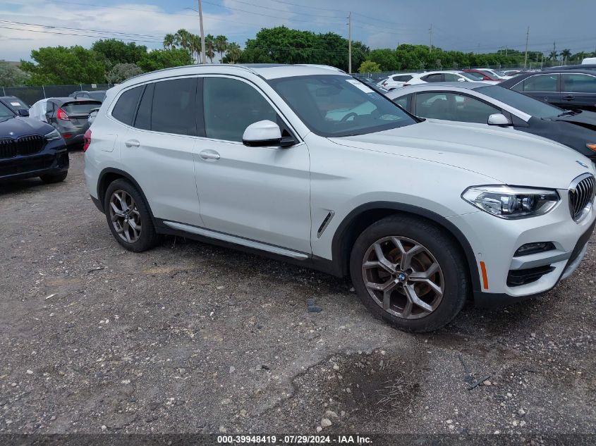 2021 BMW X3 XDRIVE30I - 5UXTY5C01M9E45736