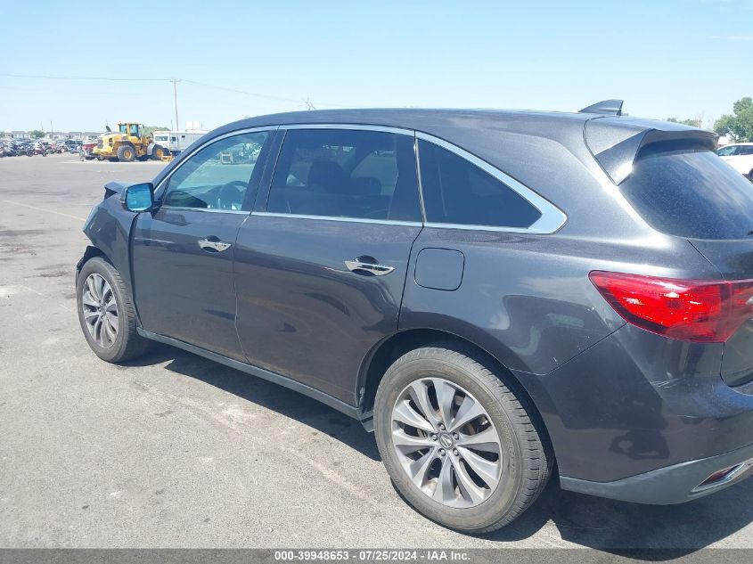 2014 Acura Mdx Technology Package VIN: 5FRYD4H42EB027391 Lot: 39948653