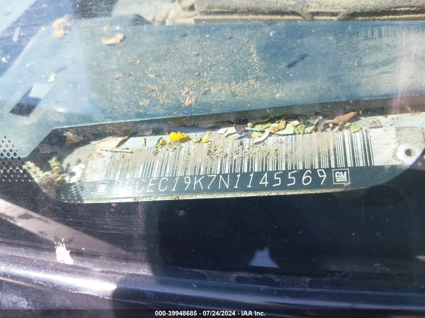 1992 Chevrolet Gmt-400 C1500 VIN: 2GCEC19K7N1145569 Lot: 39948685