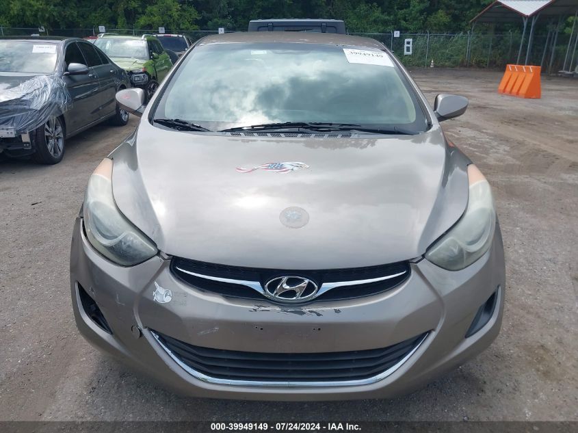 2012 Hyundai Elantra Gls Pzev VIN: 5NPDH4AE5CH134263 Lot: 39949149