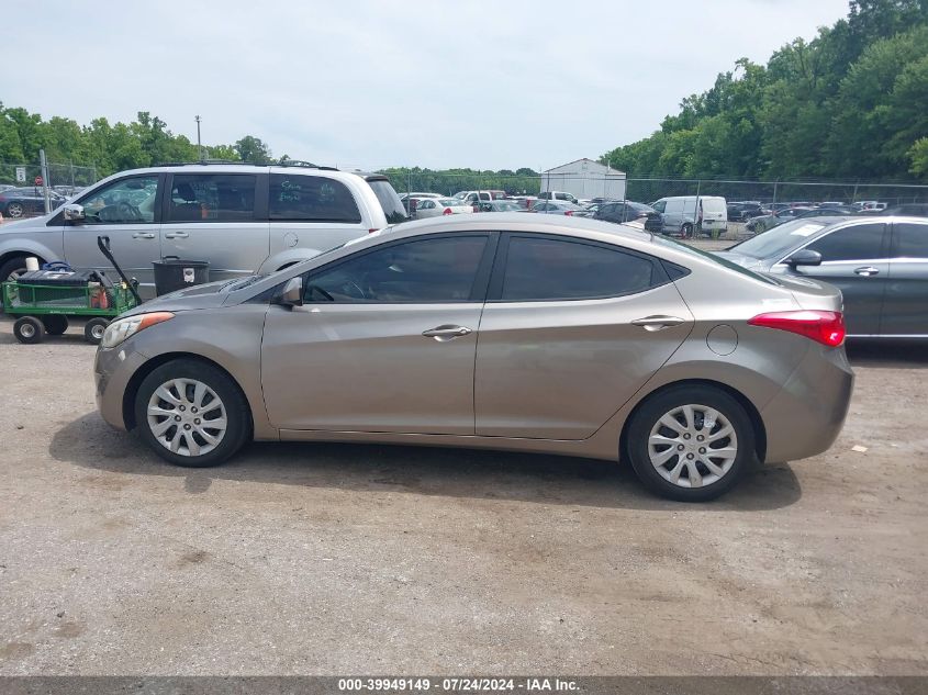 2012 Hyundai Elantra Gls Pzev VIN: 5NPDH4AE5CH134263 Lot: 39949149