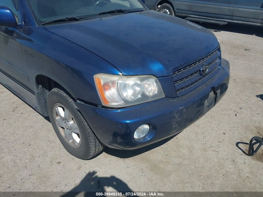 2003 Toyota Highlander Limited V6 VIN: JTEHF21A130157914 Lot: 39949335