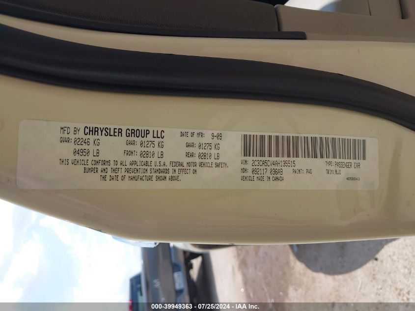 2010 Chrysler 300 Touring VIN: 2C3CA5CV4AH135515 Lot: 39949363