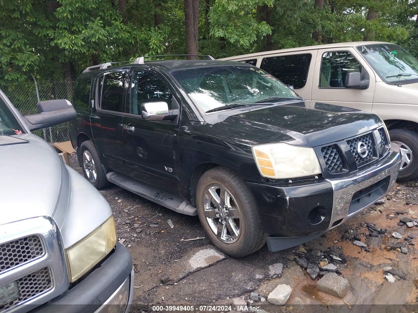 2007 Nissan Armada Se VIN: 5N1BA08A87N700389 Lot: 39949405